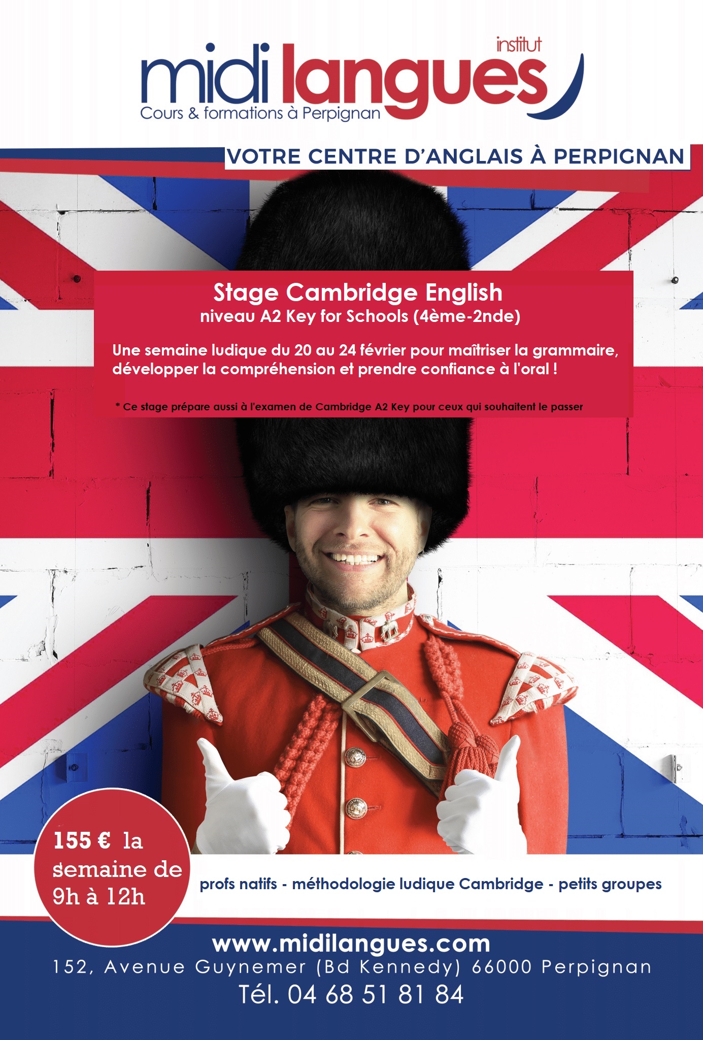 Stage Cambridge English du 20 au 24 février 2023